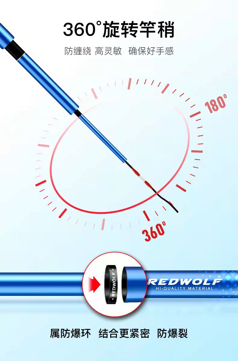 [Bảo Hành] Cần Câu Tay 4.5H Redwolf - Đao Ngọc Cao Cấp Chuyên Săn Hàng , Tặng Kèm Ngọn Phụ CC35
