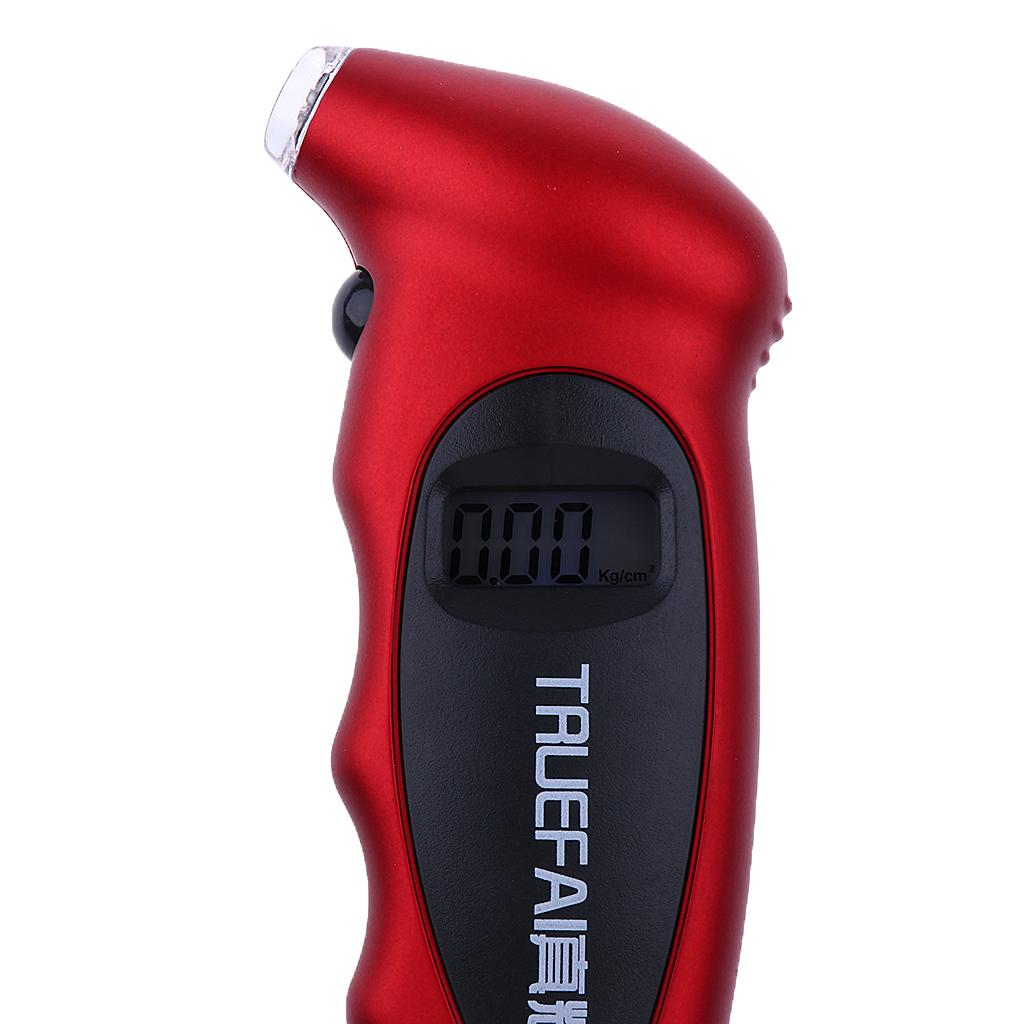 Universal Car Auto LCD Digital Tire Air Pressure Gauge Tester Red