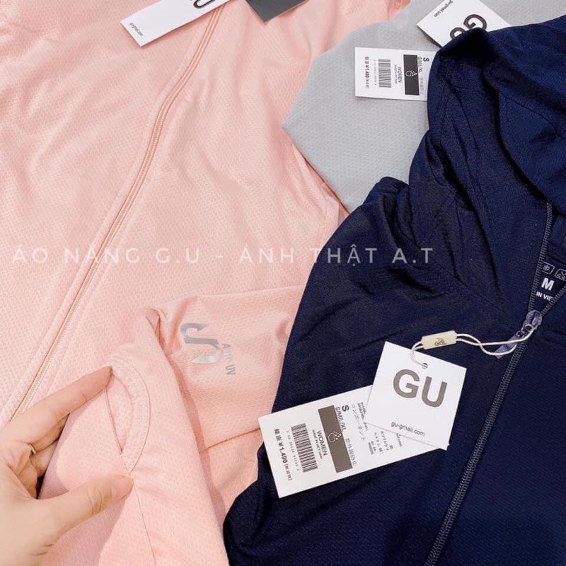 Áo chống nắng G.U thông hơi, dáng ngắn, chống tia UV hiệu quả