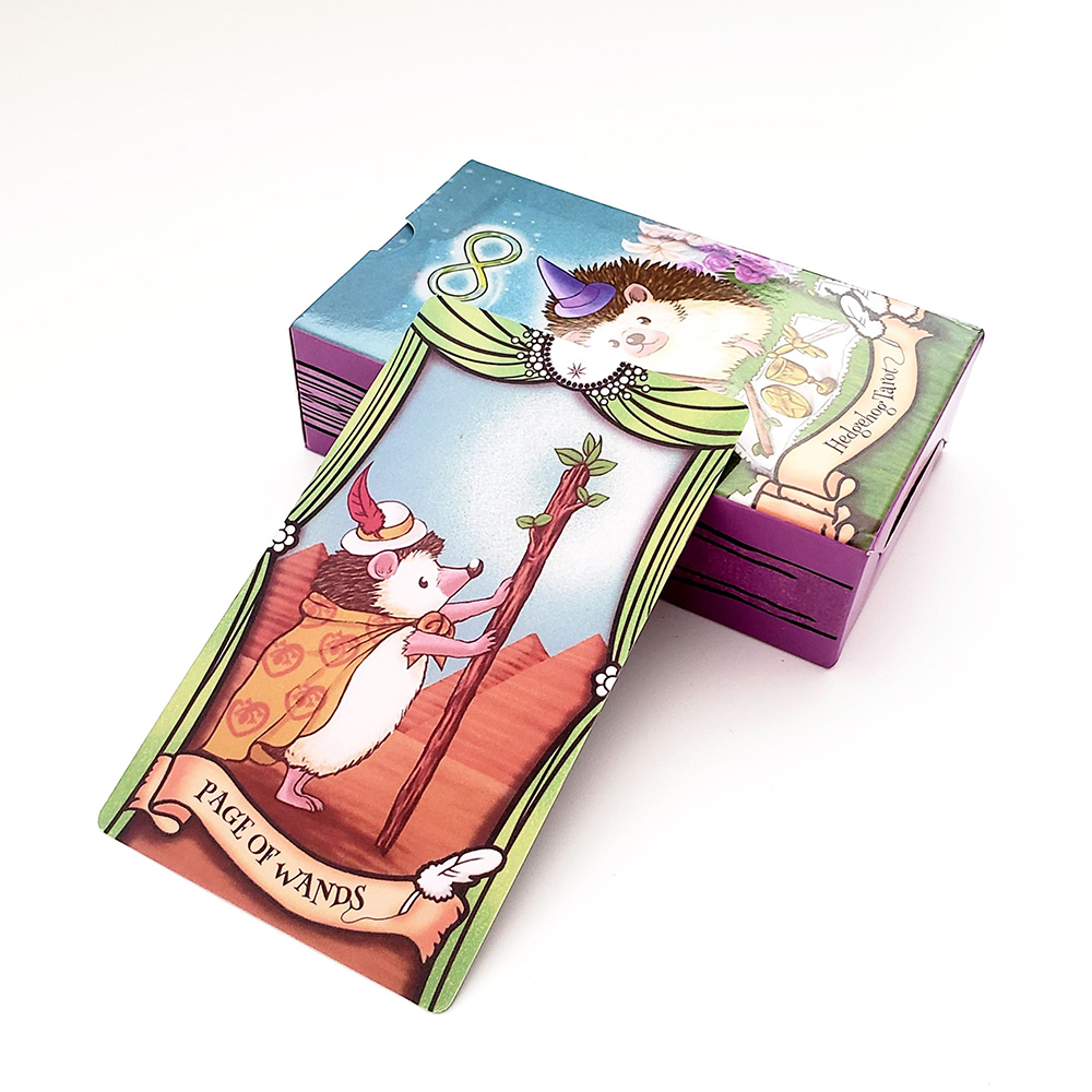 Bộ Bài Hedgehog Tarot 78 lá 7x12 cm tặng đá thanh tẩy