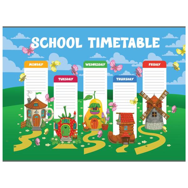 Sticker Thời Khoá Biểu Cấp 1 Thay Đổi Môn Học A5 - Teenage TKB-08