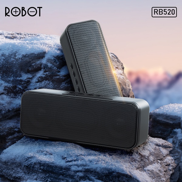 Loa Bluetooth ROBOT RB520 Công Suất 10W 1200mAh Âm Bass Sống Động Hỗ Trợ Kết Nối Cổng USB/AUX Thẻ Nhớ - Hàng Chính Hãng