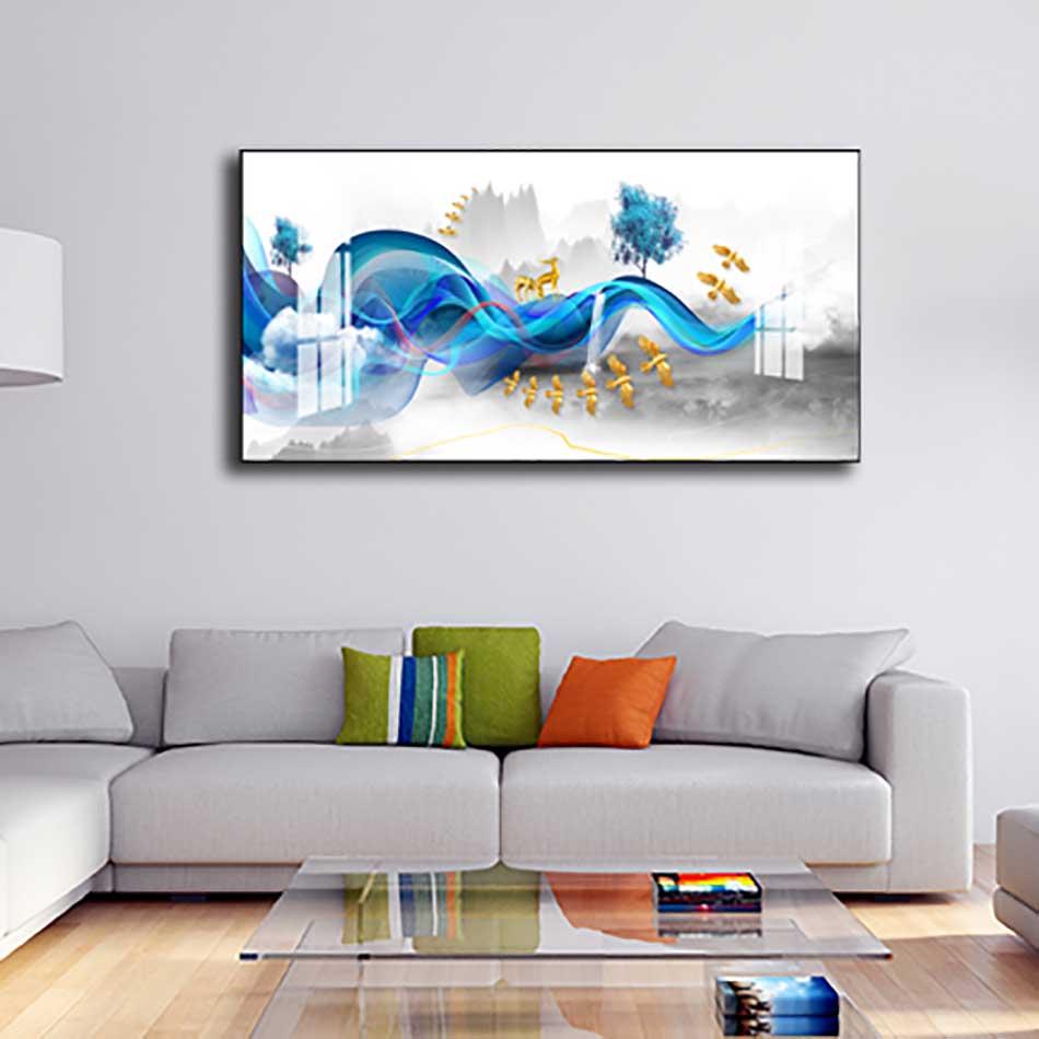 Tranh mica cao cấp Hươu nghệ thuật - MK068
