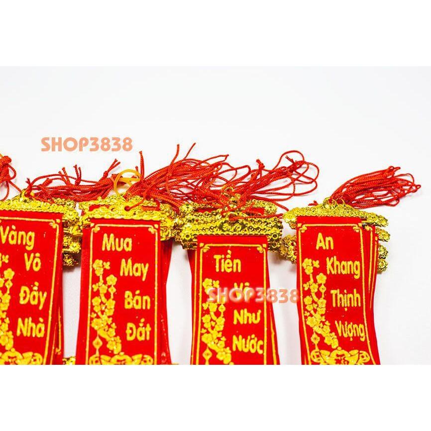 Bộ 10 Liễng Đỏ Chúc Tết Treo Trang Trí Cây Mai , Đào , Tắc Đón Tết