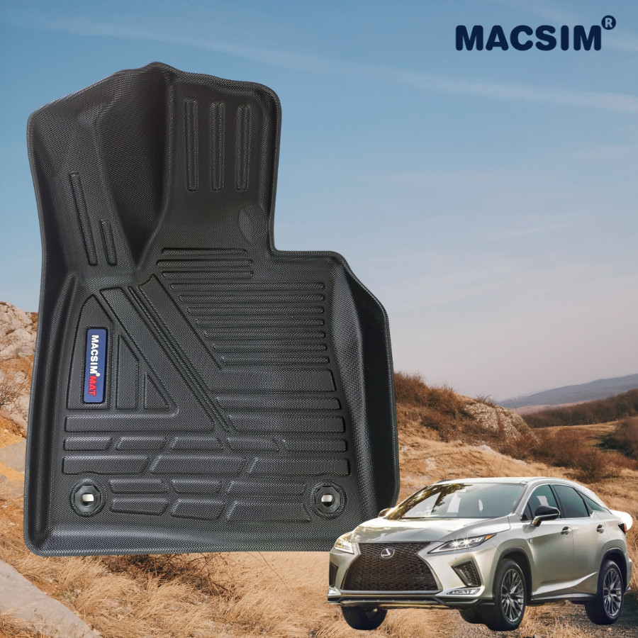 Thảm lót sàn xe ô tô Lexus RX 2015 - nay nhãn hiệu Macsim - chất liệu nhựa TPE đúc khuôn( 2 hàng ghế)