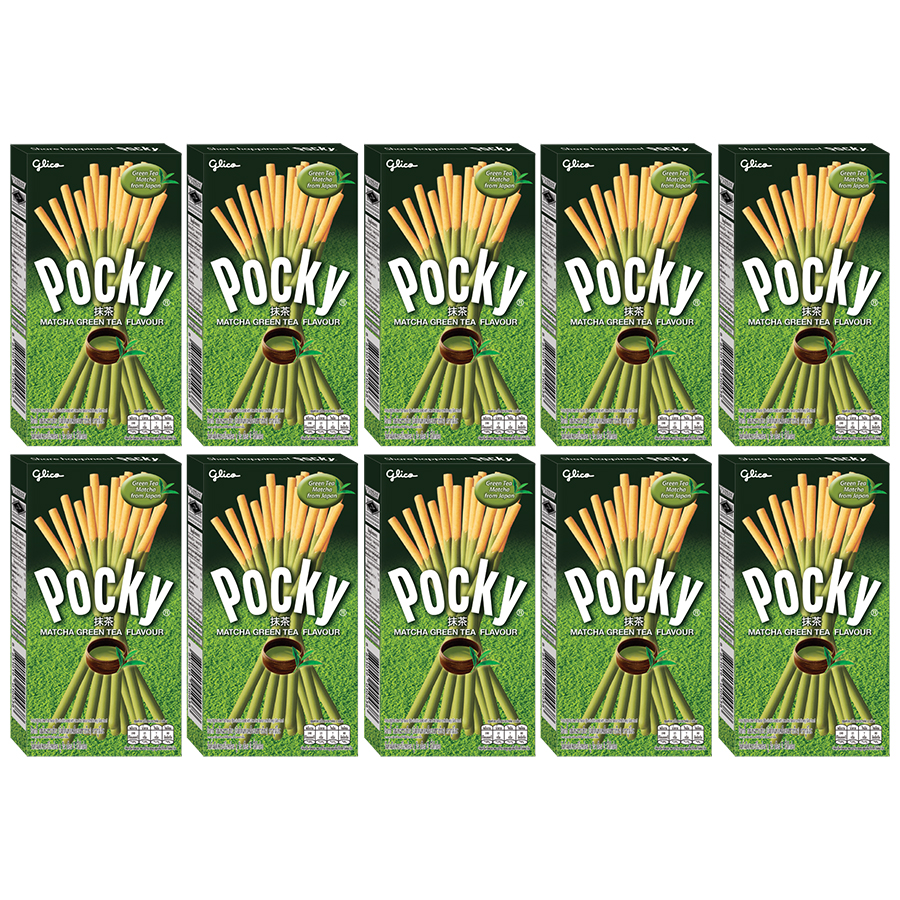 Bánh Que Pocky Vị Trà Xanh Matcha 35g x 10 Hộp