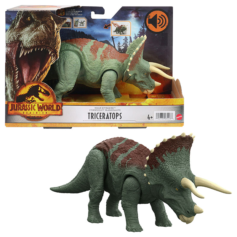 Đồ Chơi JURASSIC WORLD MATTEL Khủng Long Triceratops Có Âm Thanh HDX34/HDX17