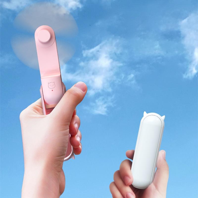 Quạt Mini Cầm Tay JIASHI Có Thể Sạc Lại Bằng Cổng USB Hàng nhập khẩu