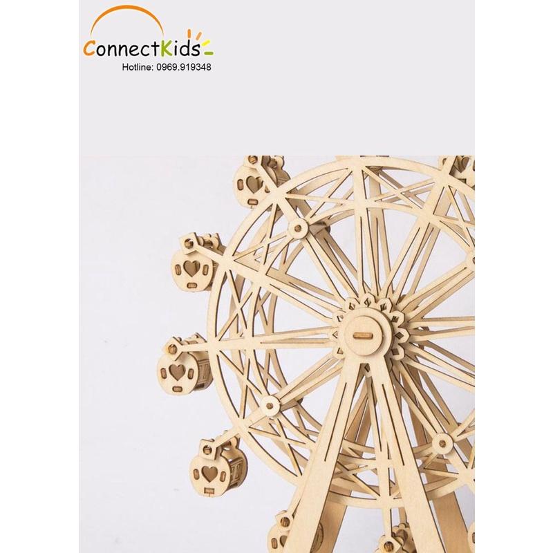 Tự Ráp Mô Hình Gỗ 3D Trưng Bày Đu Quay Ferris Wheel