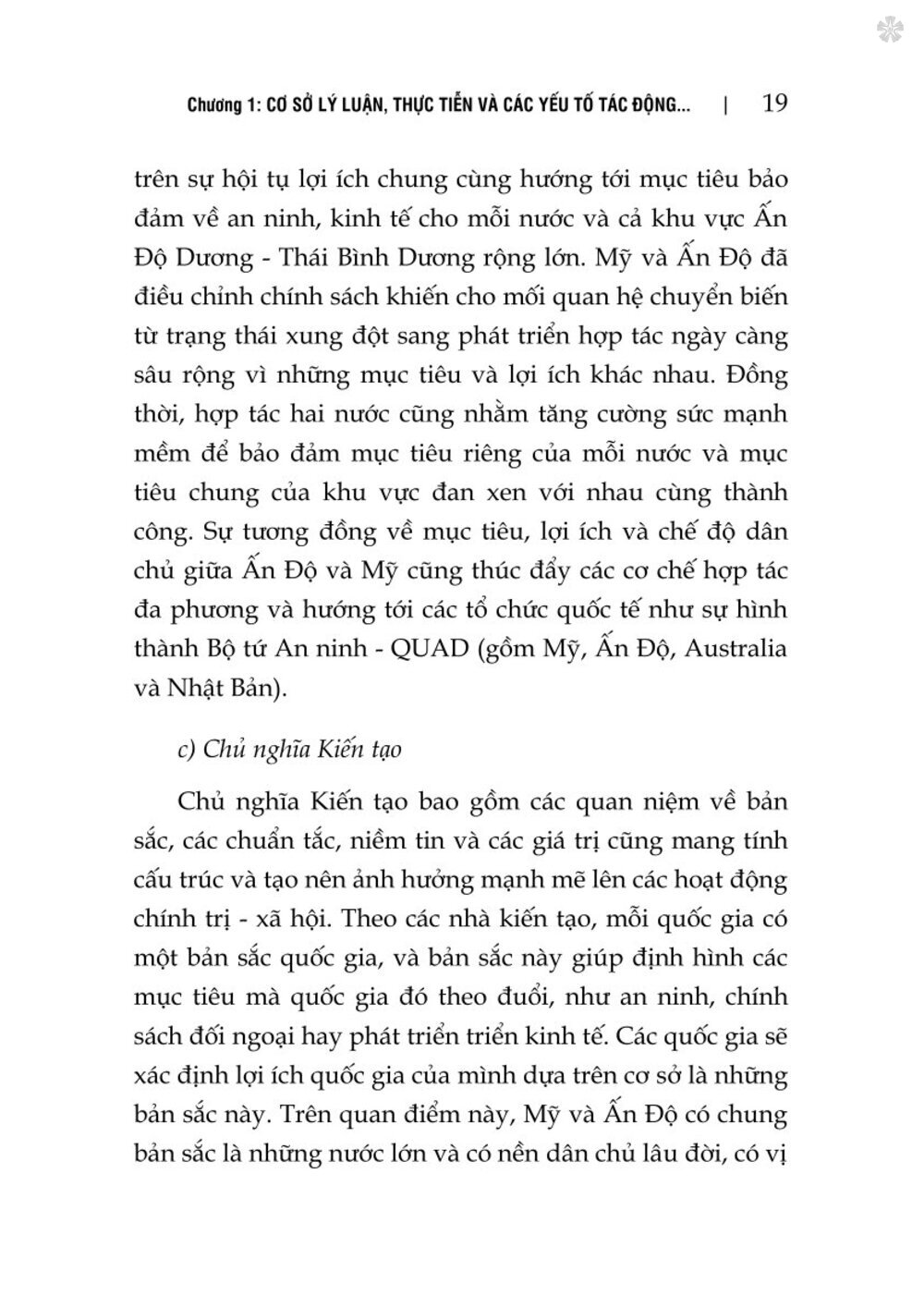 Quan hệ Mỹ - Ấn Độ trong không gian chiến lược Ấn Độ Dương - Thái Bình Dương - bản in 2024