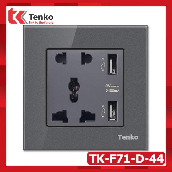 Ổ Điện Đôi 3 Chấu Có Cổng Sạc USB 5V-2100mA - Sạc Nhanh Hàng Chính Hãng Thương hiệu Nhật Tenko BH 12Tháng