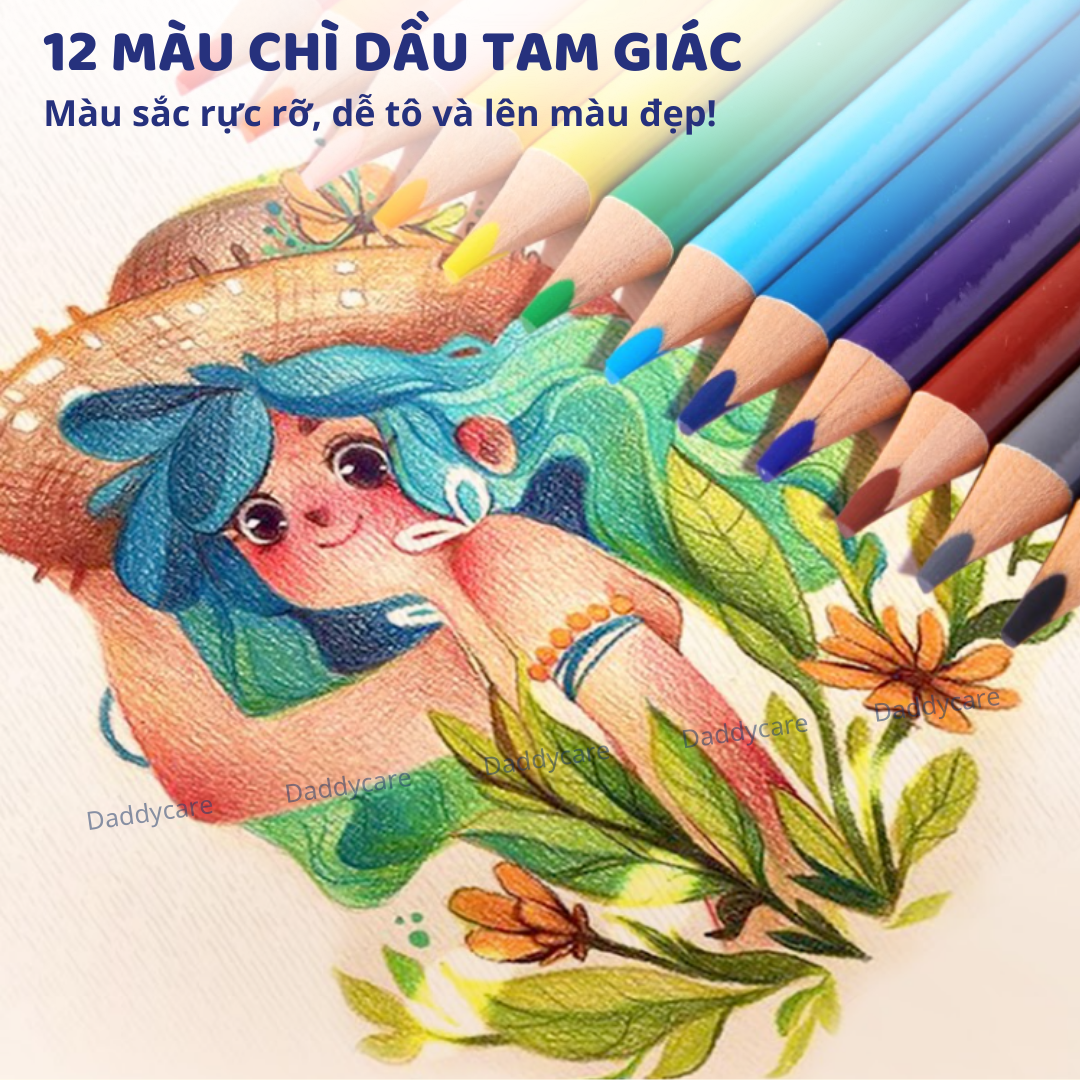 Bút màu Mideer Portable Art Gift Box 6 in 1, hộp bút màu cao cấp 37 chi tiết