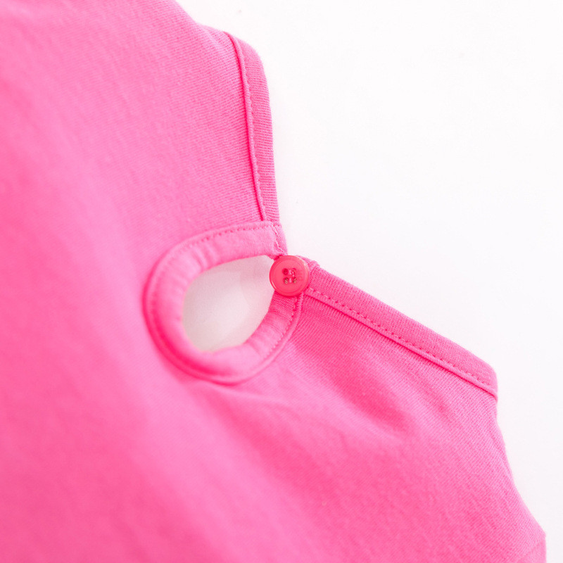 Váy hè cho bé gái hồng bèo ngực thêu thỏ cực xinh cotton cao cấp mẫu hè 2021 Size 2-7T