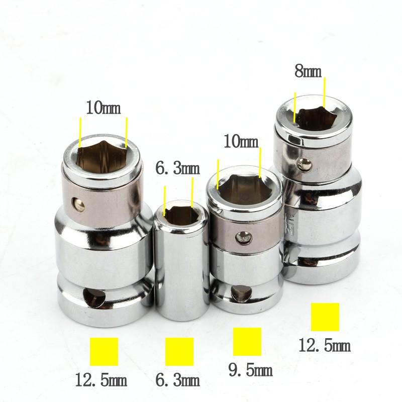 Set 4 đầu nối chuyển đổi lục giác Crv 1/4" 3/8" 1/2"