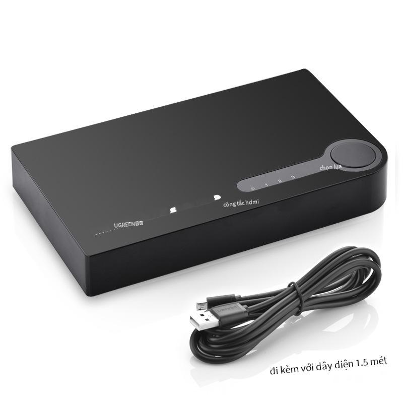 Bộ chuyển đổi HDMI Green Union phong cách mới nhất Bộ chia HDMI 5 trong 1 ra 4 năm trong và một video HD với điều khiển từ xa chuyển đổi 3d