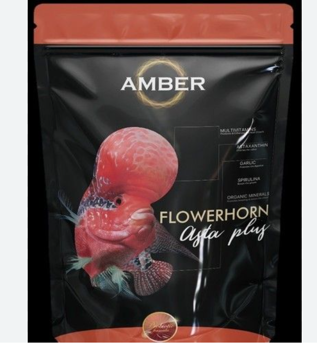 Thức ăn cá la Hán gói 100gr hiệu Amber của Ấn Độ