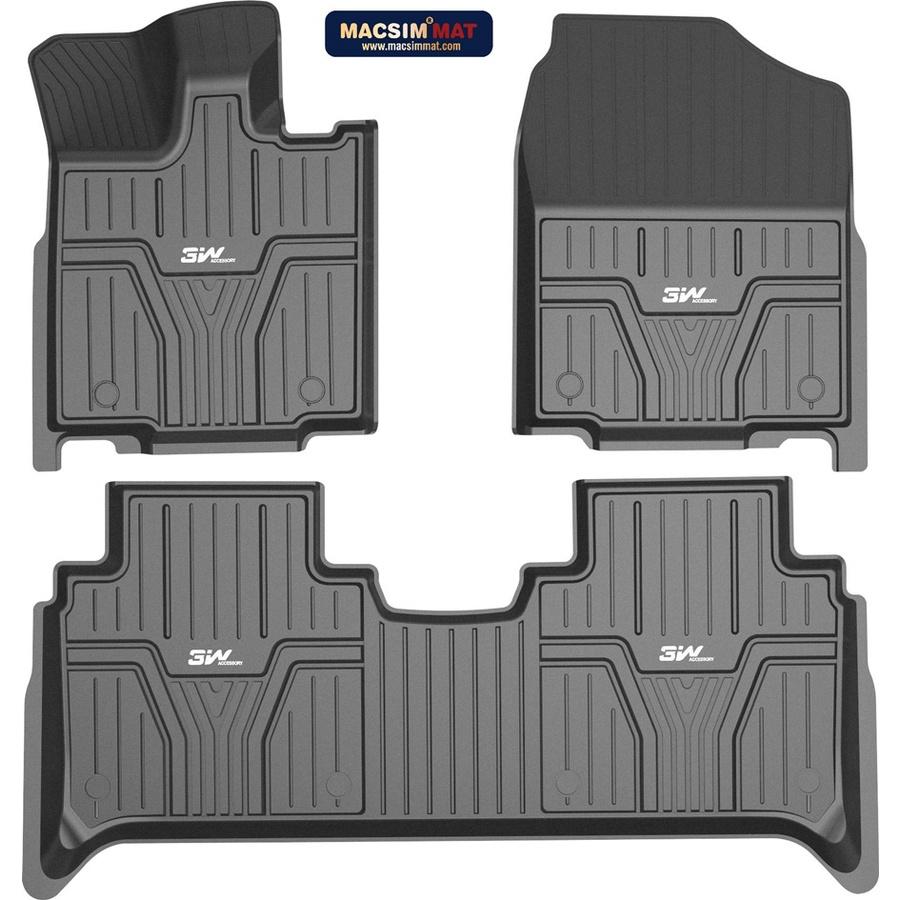 Thảm lót sàn xe ô tô HONDA ACCORD 2013 - 2017 đến nay Nhãn hiệu Macsim 3W chất liệu nhựa TPE đúc khuôn cao cấp - màu đen