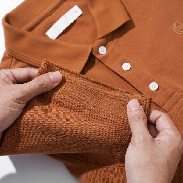Áo Thun Polo Nam Cổ Bẻ Nâu BY COTTON Brown Basic Polo