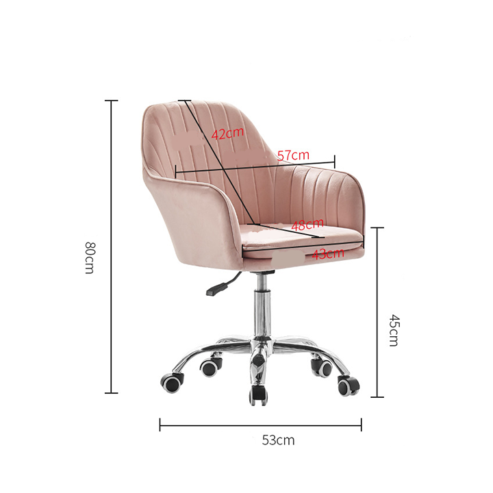 Ghế xoay đệm nỉ nhiều màu - Ghế làm việc, ngồi học bài decor phòng ngủ đẹp - Ghế trang điểm spa, salon tựa lưng êm ái
