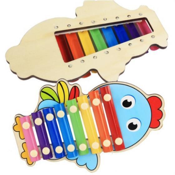 Đồ chơi đàn gỗ Xylophone 8 Quãng hình con vật đáng yêu Cho Bé