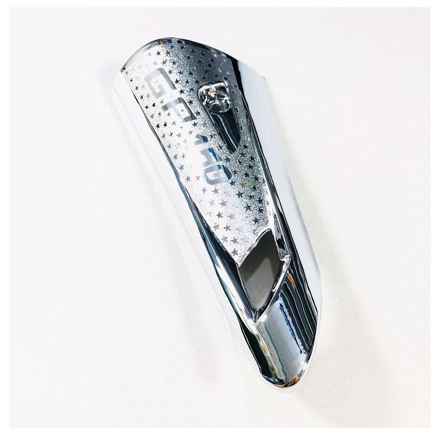 Ốp che cổ pô Exciter 150 mạ xi
