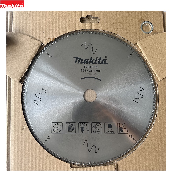 Lưỡi cưa nhôm Makita CHÍNH HÃNG 255mm 120 răng P-84355