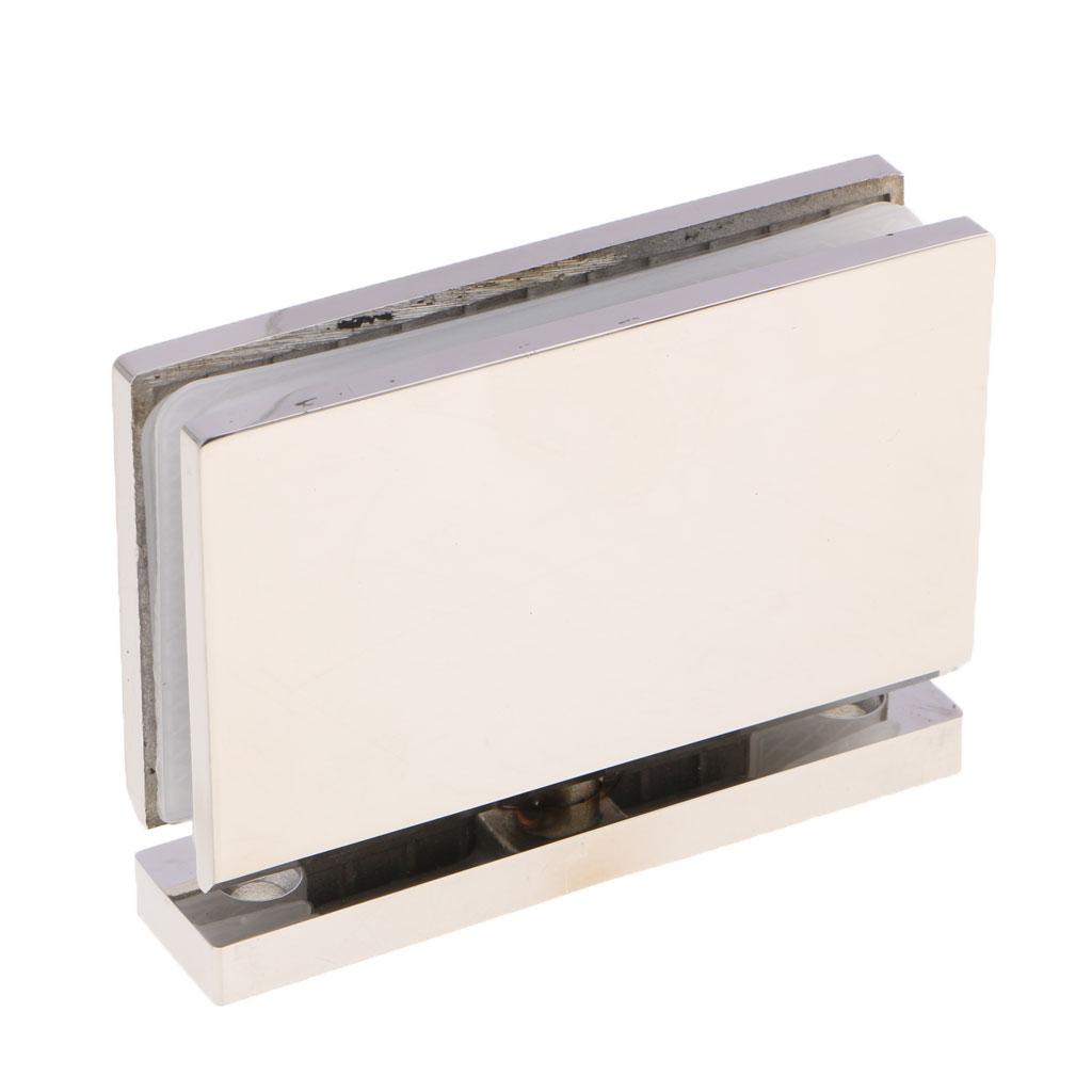 3pcs 5mm Glass Shower Door Hinge Bracket Stainless Steel 360° Door Clamps