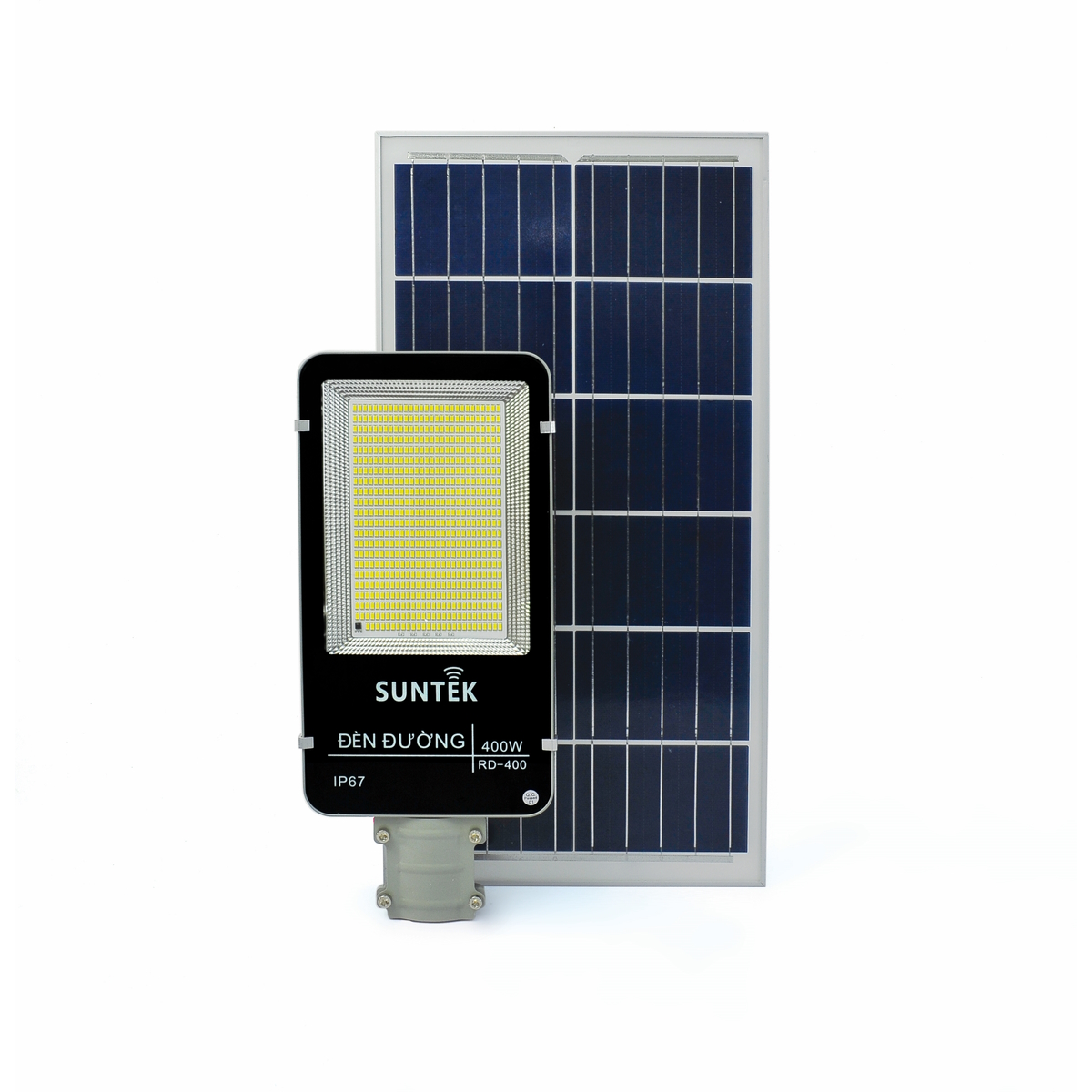 Đèn Đường Năng Lượng Mặt Trời SUNTEK Solar Street Light RD-400 400W - Sáng 12h liên tục | Tự động Bật/Tắt | Điều khiển Từ xa | Chống Bụi/Nước/Va đập/Sét - Hàng Chính Hãng - Bảo hành 18 tháng