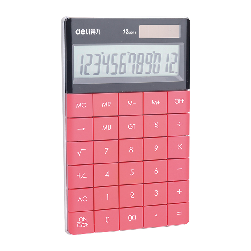 Máy tính TOUCH nhiều màu Deli 1589 Modern Calculator 12-Digit Giao màu ngẫu nhiên