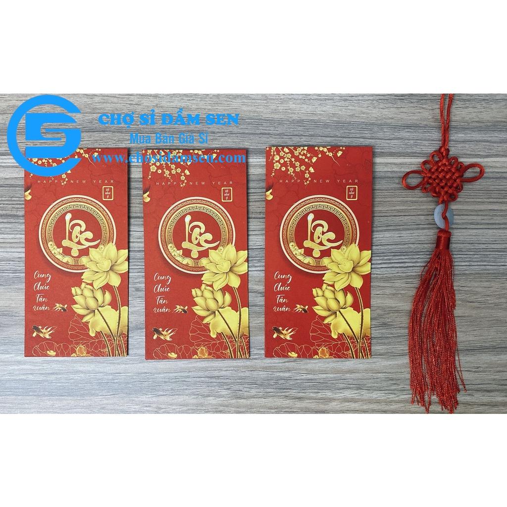 Set 10 Bao Lì Xì Phúc Lộc Thọ. Bao Lì xì truyền thống, Quà tặng Phong Thủy G294-Baolixi-PLT