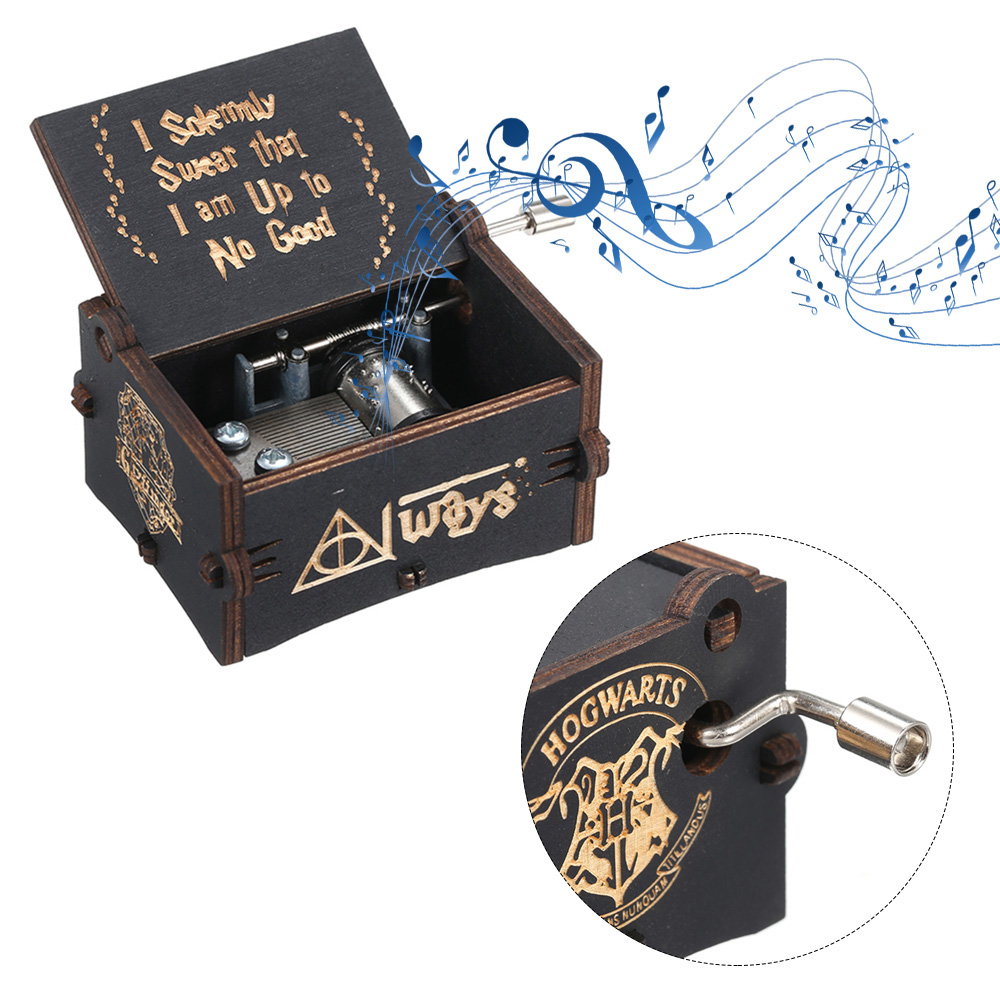 Hộp Âm Nhạc Bằng Gỗ Mini Vintage Vận Hành Bằng Tay Dùng Tặng Sinh Nhật Giáng Sinh Ngày Lễ Tình Nhân