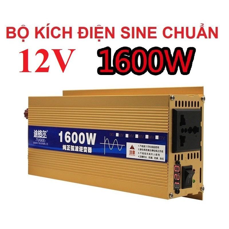 Bộ đổi nguồn 12V/24V  220V 1600W sin chuẩn - Inverter 1600W sine chuẩn