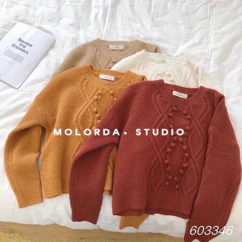 Áo len đính quả