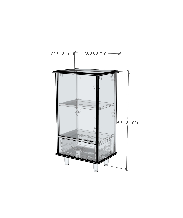 HAPPY FURNITURE , gỗ tự nhiên , Tủ lưu trữ 1 cửa mở - FARAH , TLT_012 , 50cm x 35cm x 90cm