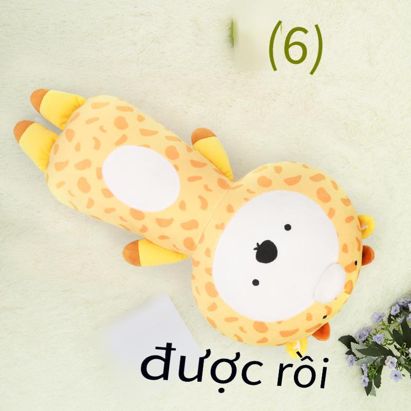Đảm bảo chất lượng phiên bản Hàn Quốc của dây đai an toàn ô tô Gối ngủ thỏ hồng husky Gối ngủ hoạt hình dễ thương dành cho trẻ em trên ô tô