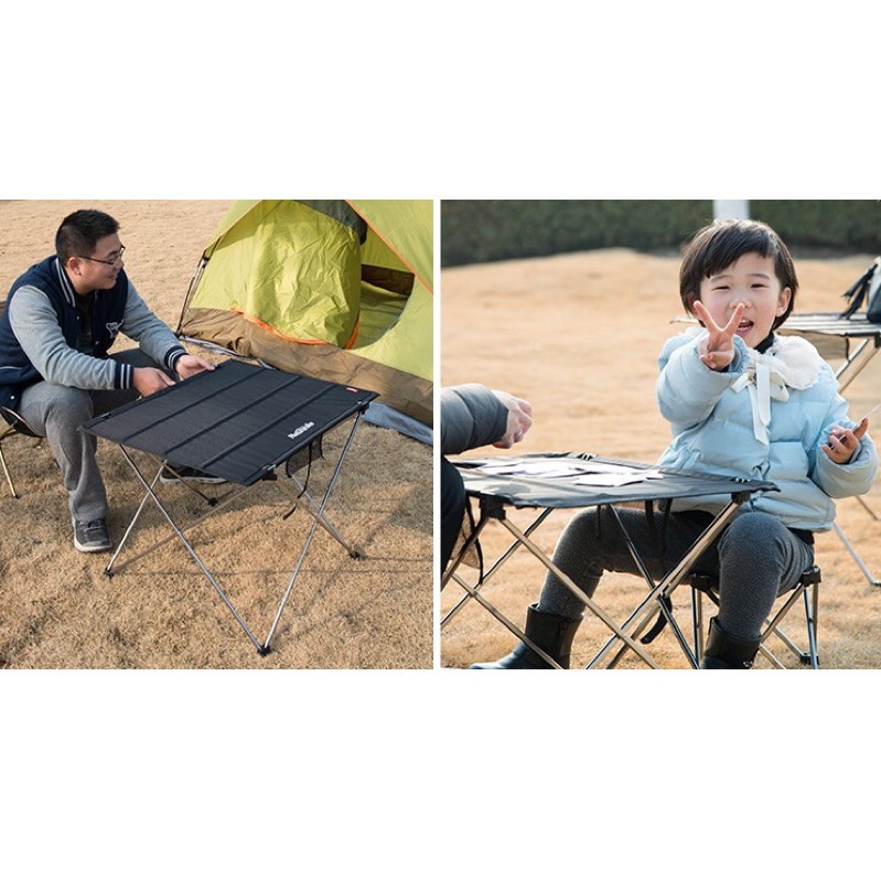 Bàn dã ngoại cắm trại Naturehike campoutvn du lịch NH20JJ020  mặt vải khung nhôm xếp gọn nhẹ chắc chắn dễ mang đi A203