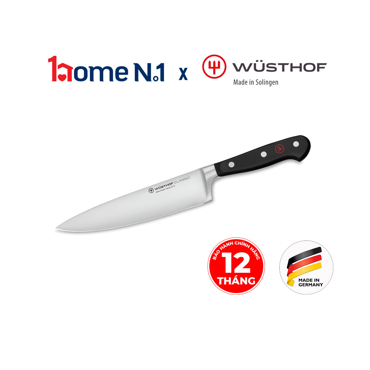 Dao thái Wusthof Classic 20cm, hàng chính hãng