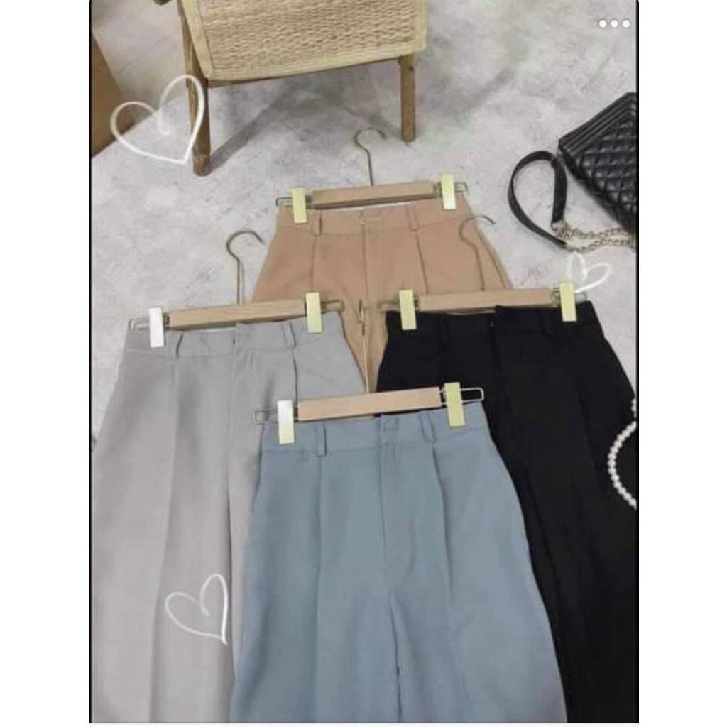 Quần baggy cạp cao siêu xinh thời trang Banamo Fashion 831
