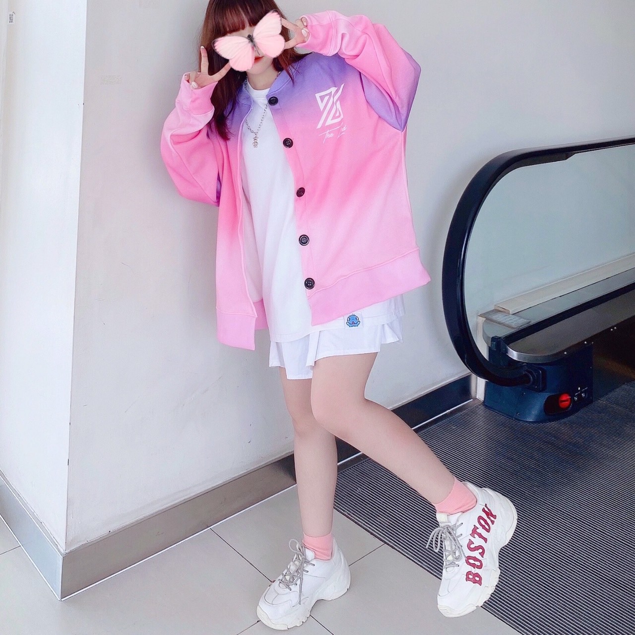 Áo Khoác Cardigan 3D Loang Màu Chữ Z Hồng Tie Dye Oversize Ulzzang Unisex Dáng Rộng Nam Nữ - MM