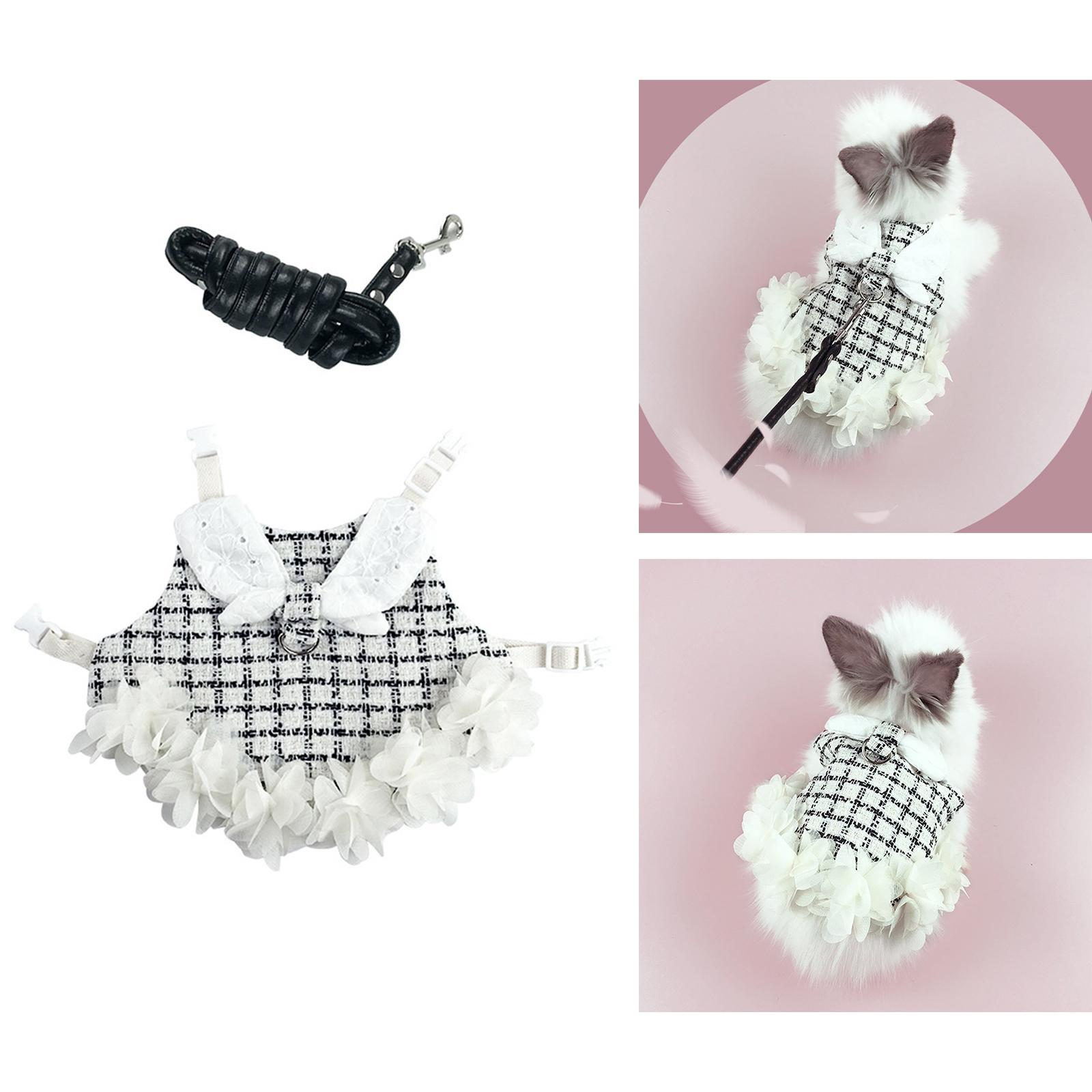 Small Animal Rabbit Vest Harness and Leash Set for Rabbit Guinea Pig Chinchilla Squirrel Clothes Outdoor Walking Pet Supplies