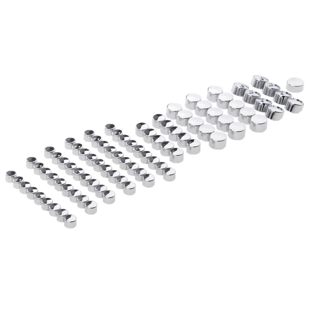 Full Set Chrome CNC Bolts Toppers Caps Kit for 96-06  Twin Cam FLH Models