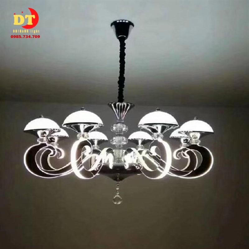 Đèn chùm  độc lạ phòng khách 12 tay sang trọng phong cách bắc âu DQM