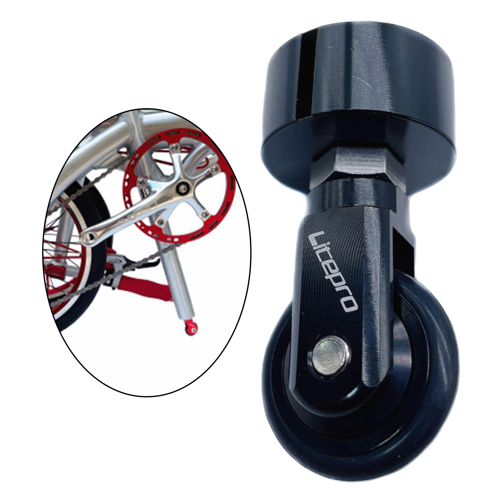 Alloy Folding Bike Easy Wheel 33.9mm Seatpost Mounted EZ Wheel Roller