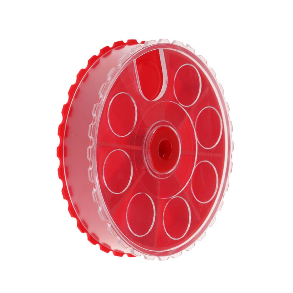 Plastic Fishing Sinker Weights Storage Portable Terminal Fishing Tackle Red