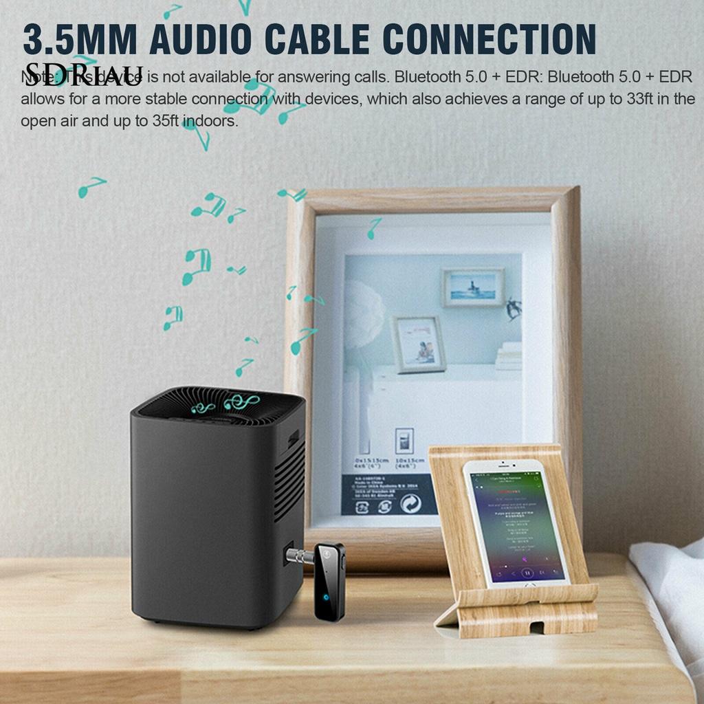 *QCDZ* USB Wireless Bluetooth Audio Adapter 3.5mm 2in1 Bluetooth 5.0 Transmitter Receiver for Vehicles