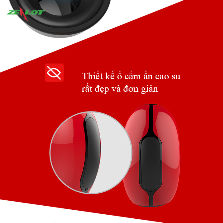 Loa bluetooth di dộng ngoài trời không dây Zealot hàng chính hãng âm thanh siêu trầm