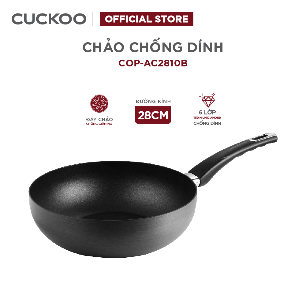 Chảo chiên lòng sâu chống dính Cuckoo 28cm COP-AC2810B - Chất lượng Hàn Quốc - Hàng chính hãng Cuckoo Vina