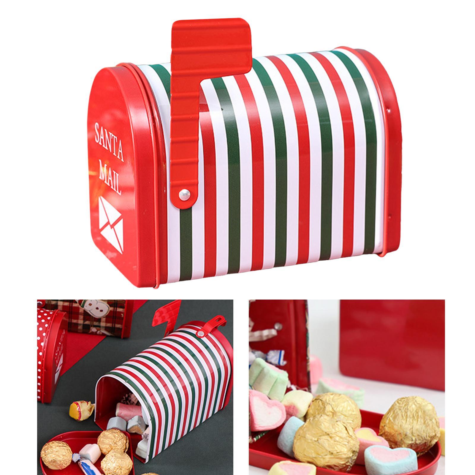 2 Christmas Cookie Tin Box for Kitchen Ornament Holidays Santa Claus