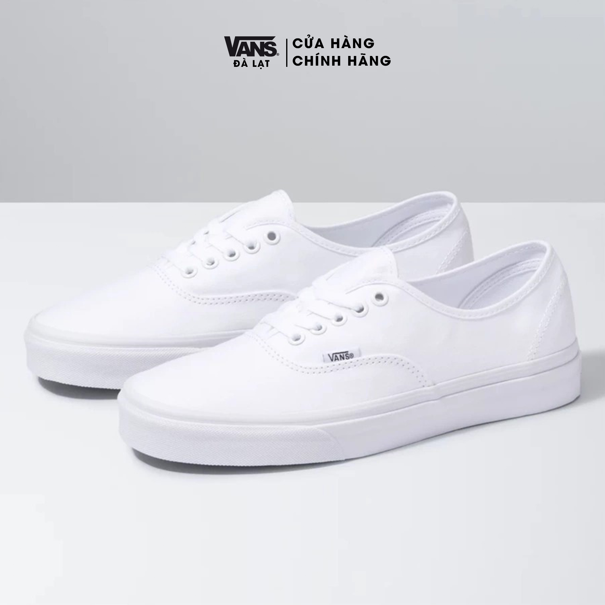 Giày sneakers Vans Unisex màu trắng - Vans Authentic White Canvas Low - VN000EE3W00