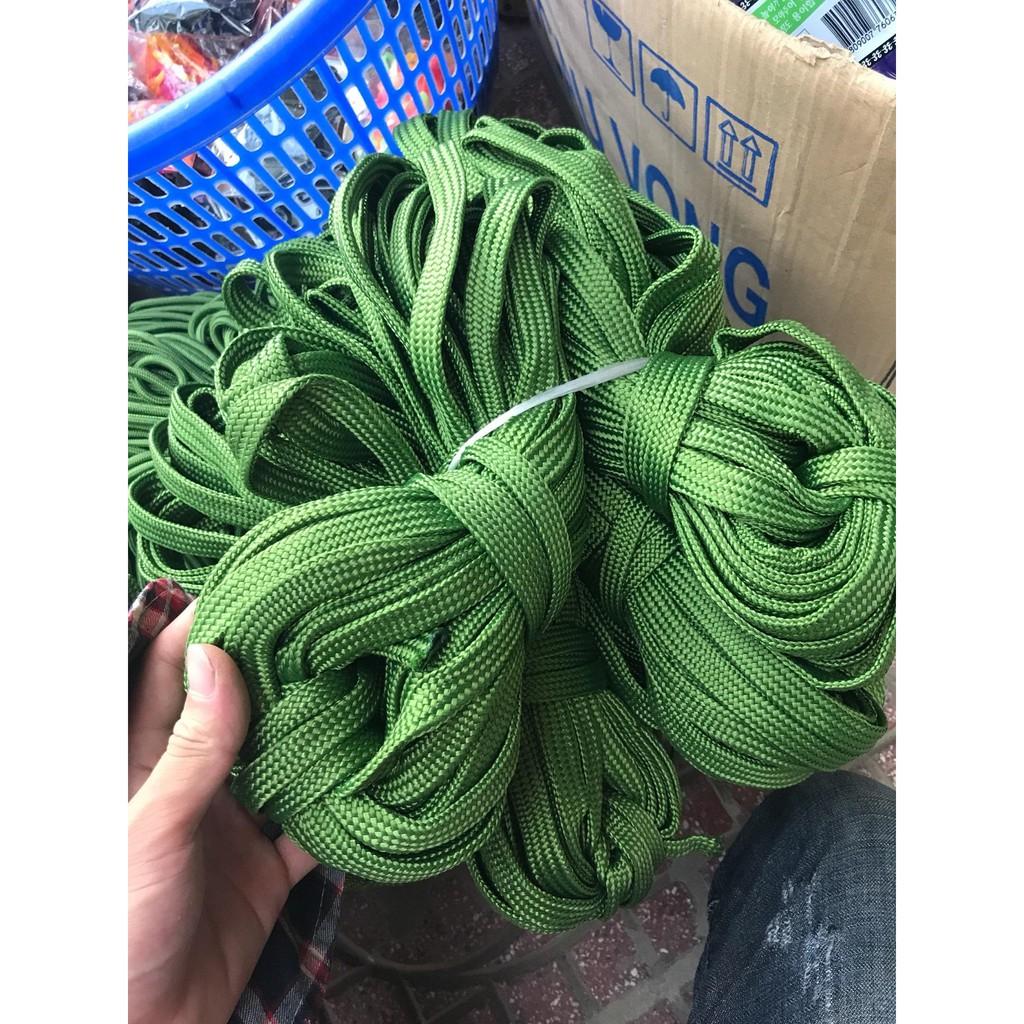 Quận dây dù xanh bản to dài 10m